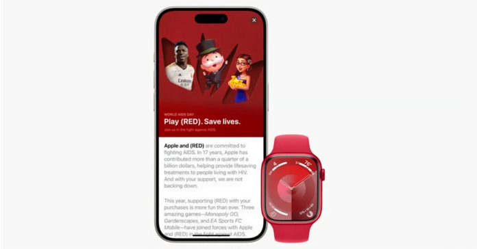 Entdecken Sie die Apple Watch Series 9 in leuchtendem (Product) Red Design, die nicht nur stilvoll ist, sondern auch einen guten Zweck unterstützt.